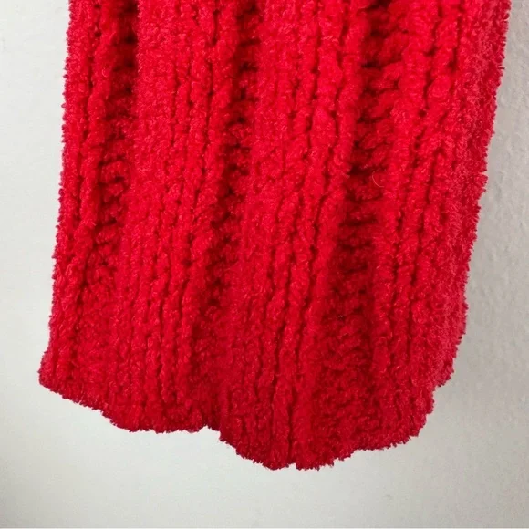 American Eagle Red Ribbed Knit Mock Neck Sweater (XS) - Picture 7 of 14